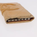 CHANEL Cambon Line Matelasse Key Case Leather Beige Silver CC Auth ep14903-5