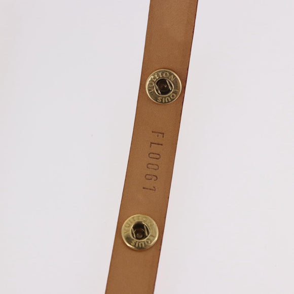 LOUIS VUITTON Shoulder Strap Leather 44.5"" Beige LV Auth ep14904
