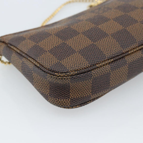 LOUIS VUITTON Damier Ebene Mini Pochette Accessoires Pouch N58009 Auth ep14905V