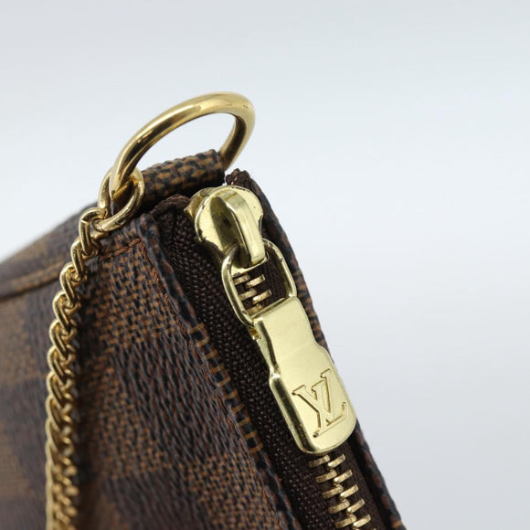 LOUIS VUITTON Damier Ebene Mini Pochette Accessoires Pouch N58009 Auth ep14905V