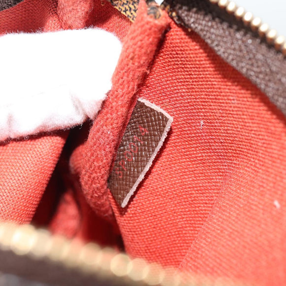 LOUIS VUITTON Damier Ebene Mini Pochette Accessoires Pouch N58009 Auth ep14905V