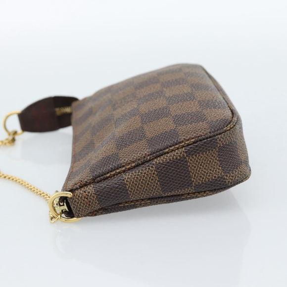 LOUIS VUITTON Damier Ebene Mini Pochette Accessoires Pouch N58009 Auth ep14905V