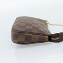 LOUIS VUITTON Damier Ebene Mini Pochette Accessoires Pouch N58009 Auth ep14905V-5