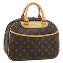 LOUIS VUITTON Monogram Trouville Hand Bag M42228 LV Auth ep14907V-1