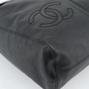 CHANEL Shoulder Bag Calf Skin Black CC Auth ep14908SAV-15