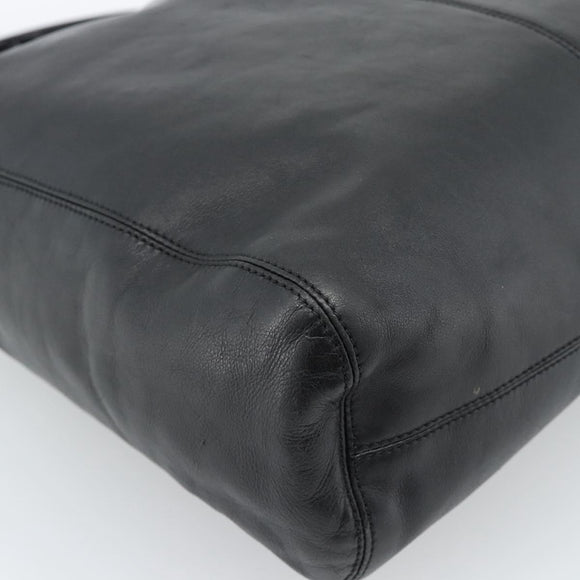 CHANEL Shoulder Bag Calf Skin Black CC Auth ep14908SAV