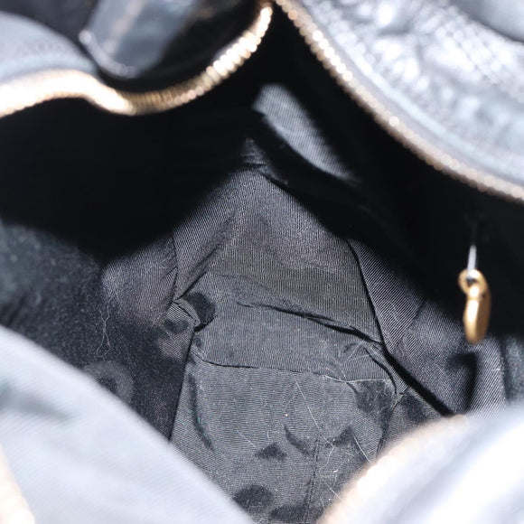 CHANEL Shoulder Bag Calf Skin Black CC Auth ep14908SAV