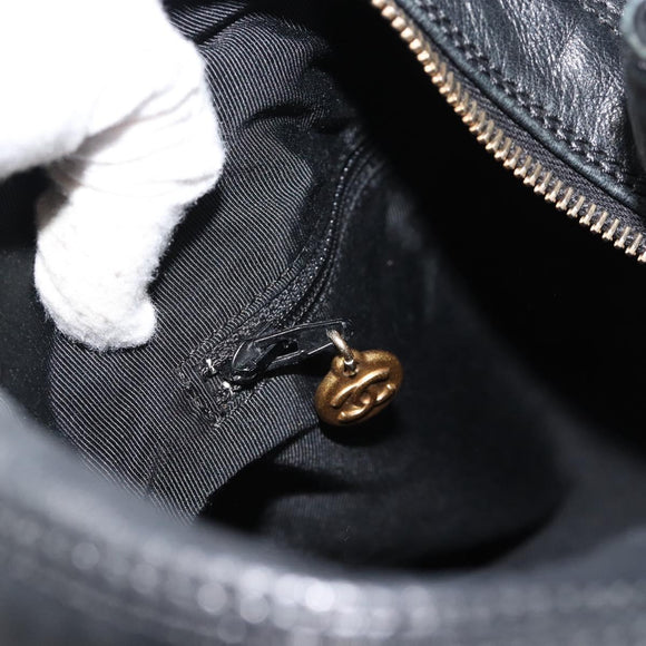 CHANEL Shoulder Bag Calf Skin Black CC Auth ep14908SAV