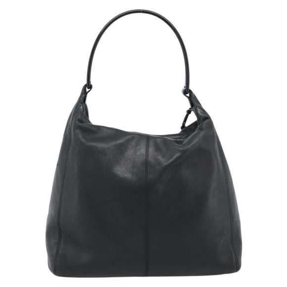 CHANEL Shoulder Bag Calf Skin Black CC Auth ep14908SAV