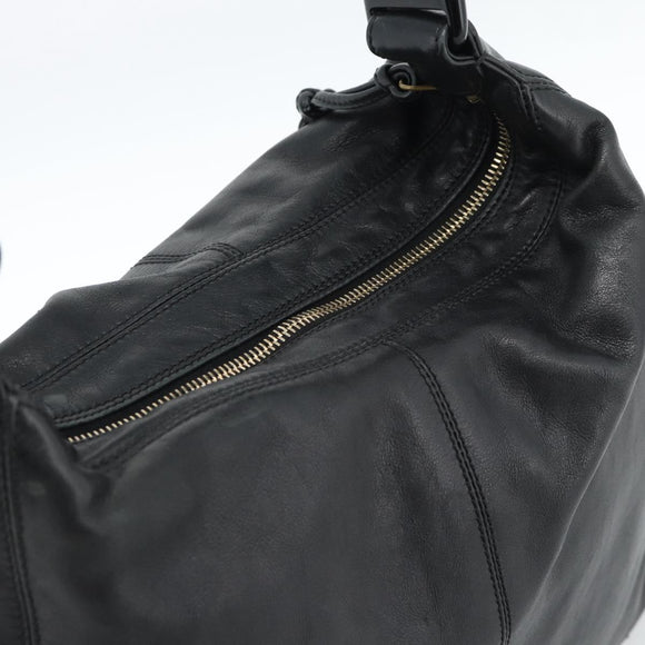 CHANEL Shoulder Bag Calf Skin Black CC Auth ep14908SAV