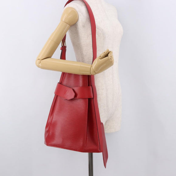 LOUIS VUITTON Epi Sac Depaule GM Shoulder Bag Red M80197 LV Auth ep14911A