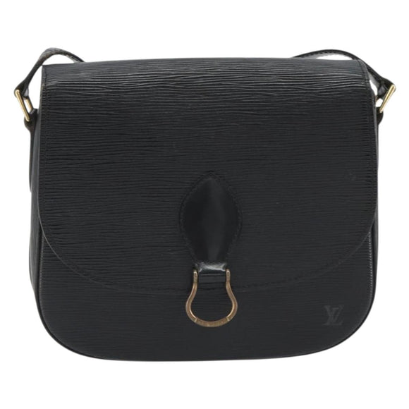 LOUIS VUITTON Epi Saint Cloud GM Shoulder Bag Black Noir M52192 LV Auth ep14912