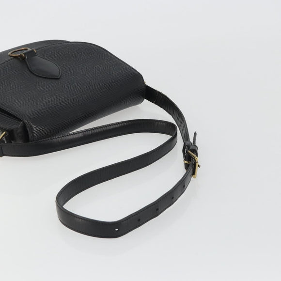 LOUIS VUITTON Epi Saint Cloud GM Shoulder Bag Black Noir M52192 LV Auth ep14912