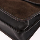 GUCCI Hand Bag Suede Brown Gold Auth ep14913-11