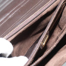 GUCCI Hand Bag Suede Brown Gold Auth ep14913-19
