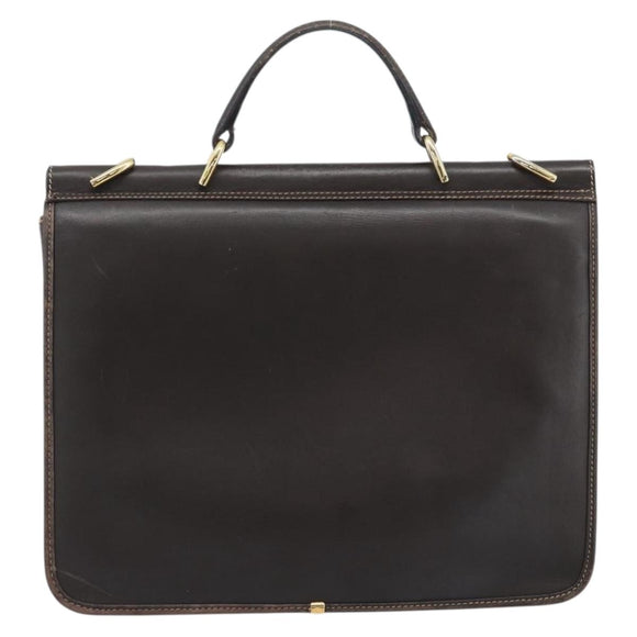 GUCCI Hand Bag Suede Brown Gold Auth ep14913