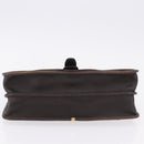 GUCCI Hand Bag Suede Brown Gold Auth ep14913-9
