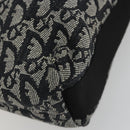 Christian Dior Trotter Canvas Schoudertas Marine Zilver Auth ep14914A-10