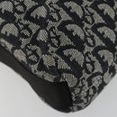 Christian Dior Trotter Canvas Schoudertas Marine Zilver Auth ep14914A-16