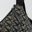 Christian Dior Trotter Canvas Schoudertas Marine Zilver Auth ep14914A-17