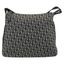 Christian Dior Trotter Canvas Schoudertas Marine Zilver Auth ep14914A-13