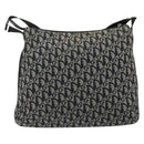 Christian Dior Trotter Canvas Schoudertas Marine Zilver Auth ep14914A-2