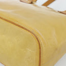 LOUIS VUITTON Monogram Vernis Houston Hand Bag Beige M91004 LV Auth ep14915-15