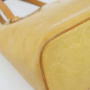 LOUIS VUITTON Monogram Vernis Houston Hand Bag Beige M91004 LV Auth ep14915-16