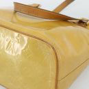 LOUIS VUITTON Monogram Vernis Houston Hand Bag Beige M91004 LV Auth ep14915-17