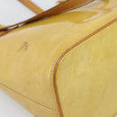LOUIS VUITTON Monogram Vernis Houston Hand Bag Beige M91004 LV Auth ep14915-10