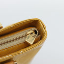 LOUIS VUITTON Monogram Vernis Houston Hand Bag Beige M91004 LV Auth ep14915-18