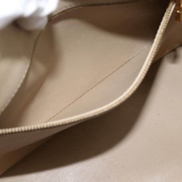 LOUIS VUITTON Monogram Vernis Houston Hand Bag Beige M91004 LV Auth ep14915
