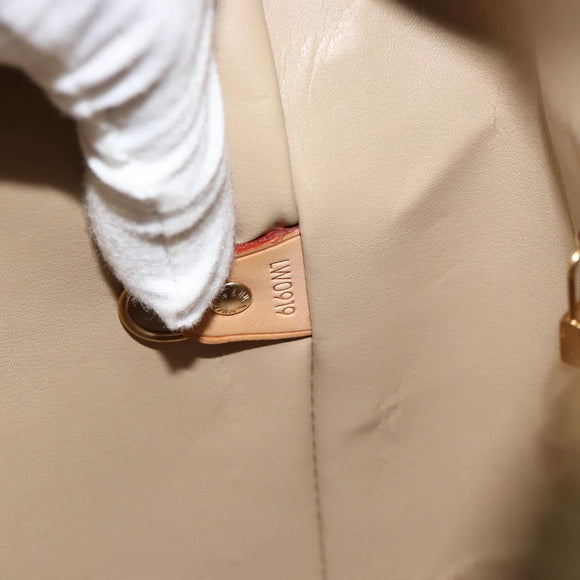LOUIS VUITTON Monogram Vernis Houston Hand Bag Beige M91004 LV Auth ep14915