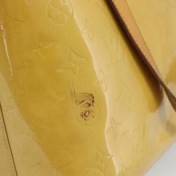 LOUIS VUITTON Monogram Vernis Houston Hand Bag Beige M91004 LV Auth ep14915
