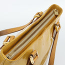 LOUIS VUITTON Monogram Vernis Houston Hand Bag Beige M91004 LV Auth ep14915-7