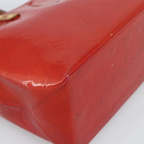 LOUIS VUITTON Monogram Vernis Reade PM Hand Bag Red Rouge M91088 LV Auth ep14916