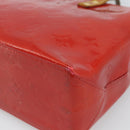 LOUIS VUITTON Monogram Vernis Reade PM Hand Bag Red Rouge M91088 LV Auth ep14916-16
