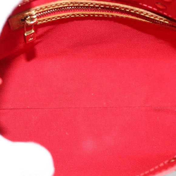 LOUIS VUITTON Monogram Vernis Reade PM Hand Bag Red Rouge M91088 LV Auth ep14916