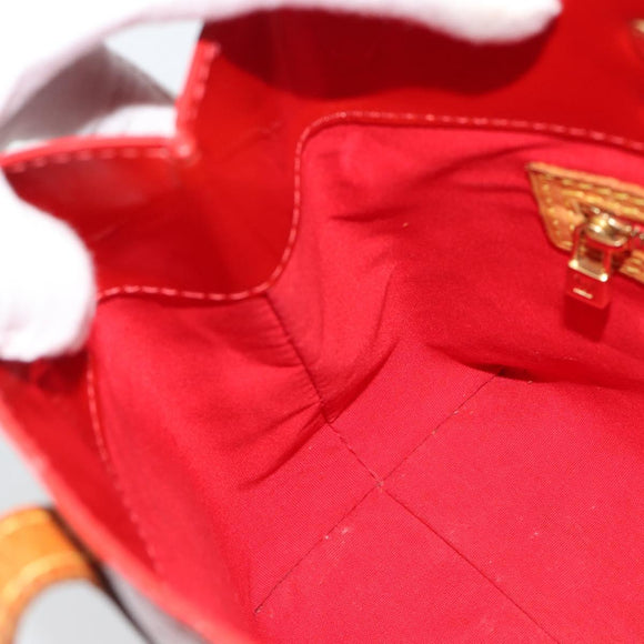 LOUIS VUITTON Monogram Vernis Reade PM Hand Bag Red Rouge M91088 LV Auth ep14916