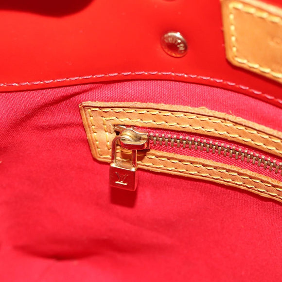 LOUIS VUITTON Monogram Vernis Reade PM Hand Bag Red Rouge M91088 LV Auth ep14916