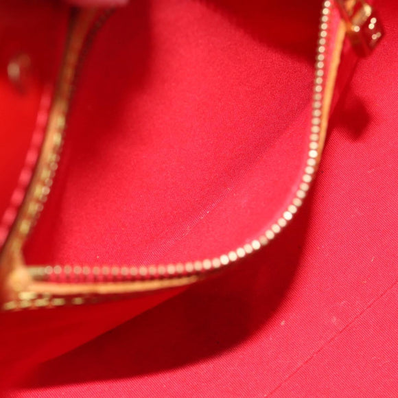 LOUIS VUITTON Monogram Vernis Reade PM Hand Bag Red Rouge M91088 LV Auth ep14916