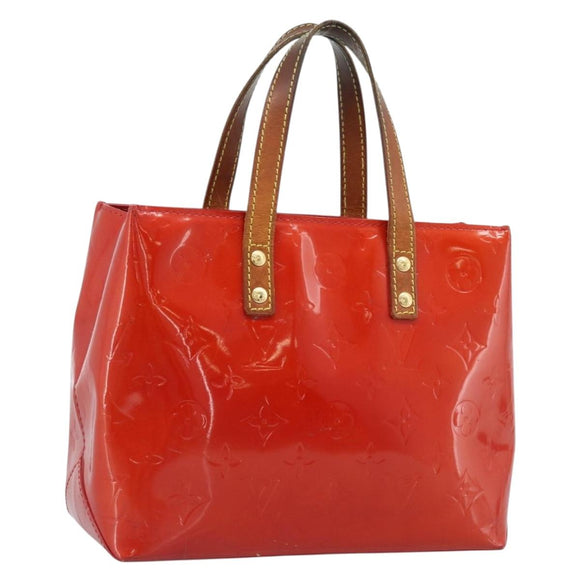 LOUIS VUITTON Monogram Vernis Reade PM Hand Bag Red Rouge M91088 LV Auth ep14916