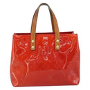 LOUIS VUITTON Monogram Vernis Reade PM Hand Bag Red Rouge M91088 LV Auth ep14916-2