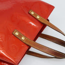 LOUIS VUITTON Monogram Vernis Reade PM Hand Bag Red Rouge M91088 LV Auth ep14916-6