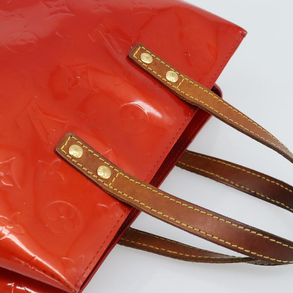 LOUIS VUITTON Monogram Vernis Reade PM Hand Bag Red Rouge M91088 LV Auth ep14916