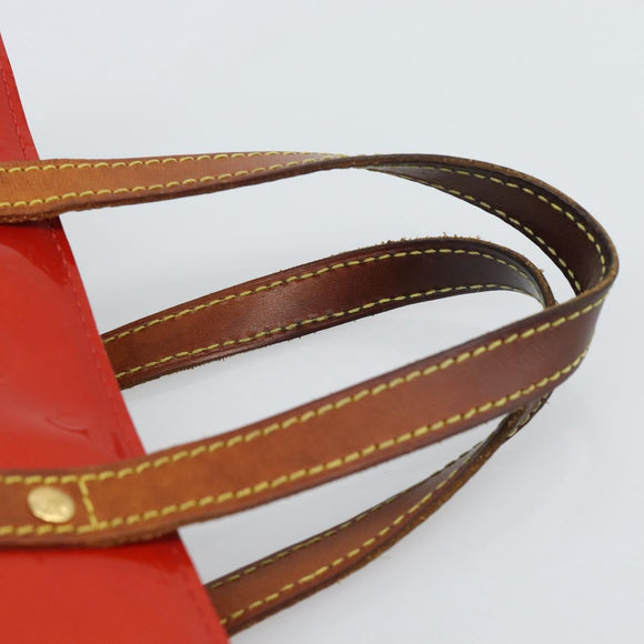 LOUIS VUITTON Monogram Vernis Reade PM Hand Bag Red Rouge M91088 LV Auth ep14916