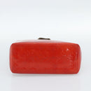 LOUIS VUITTON Monogram Vernis Reade PM Hand Bag Red Rouge M91088 LV Auth ep14916-5