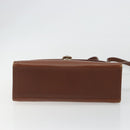 Burberrys Hand Bag Leather 2way Brown Gold Auth ep14918-5