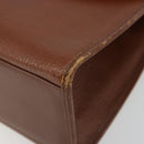 Burberrys Hand Bag Leather 2way Brown Gold Auth ep14918-9