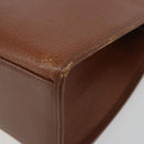 Burberrys Hand Bag Leather 2way Brown Gold Auth ep14918-17